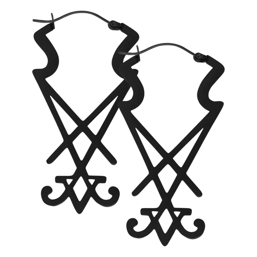 Sigil of Lucifer Hoops