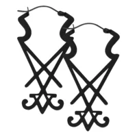 Sigil of Lucifer Hoops