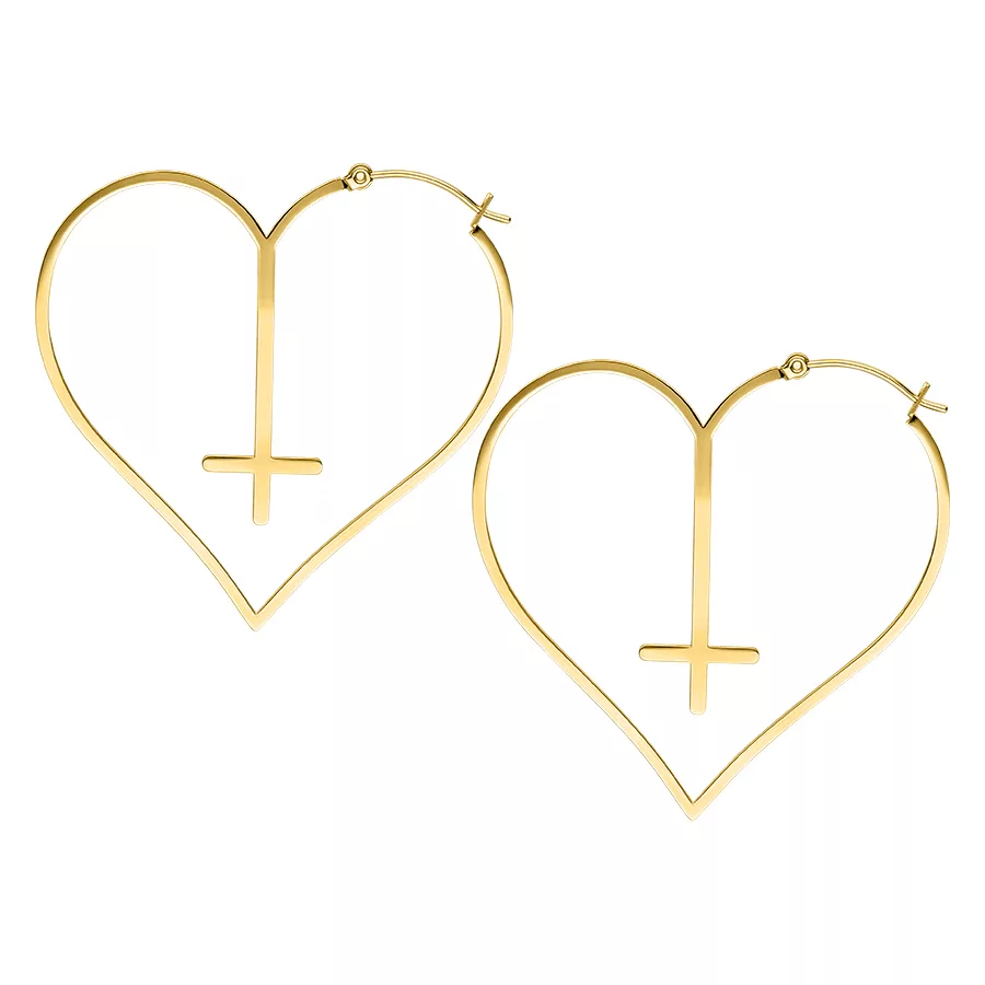 Cross Heart Hoops