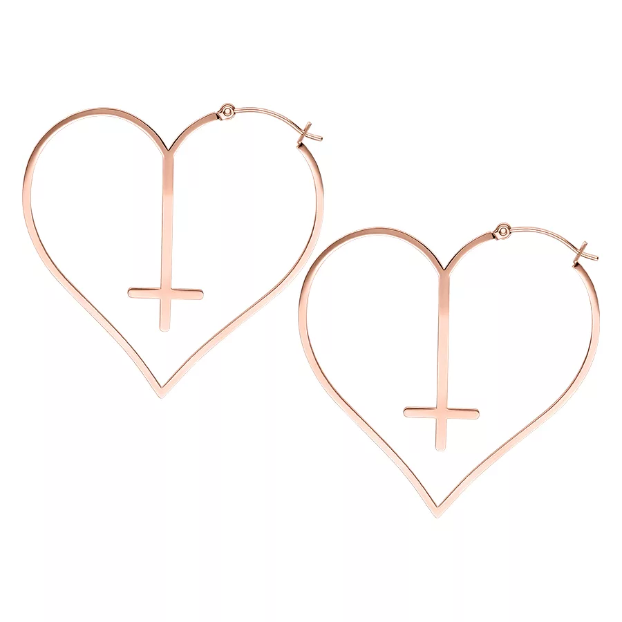 Cross Heart Hoops