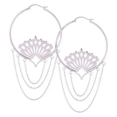 Peacock Hoop Earrings