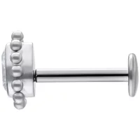 Crystal Teardrop Push-Fit Labret