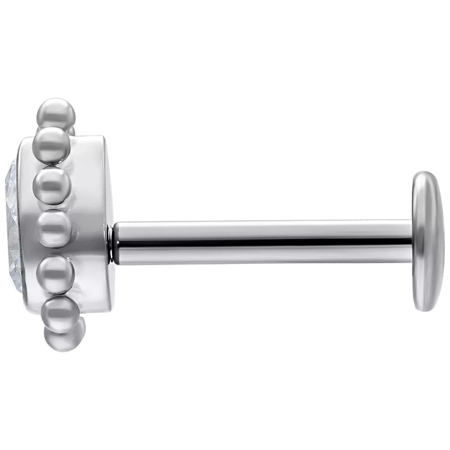 Crystal Teardrop Push-Fit Labret