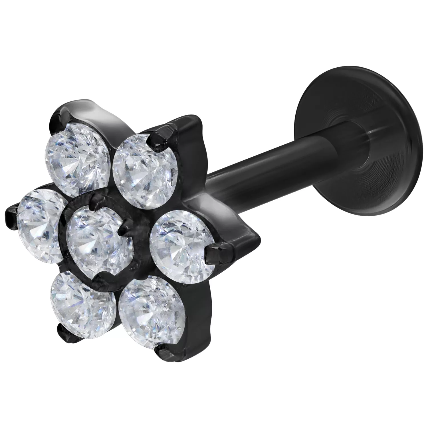 Crystal Flower Push-Fit Labret Crystal Flower Push-Fit Labret