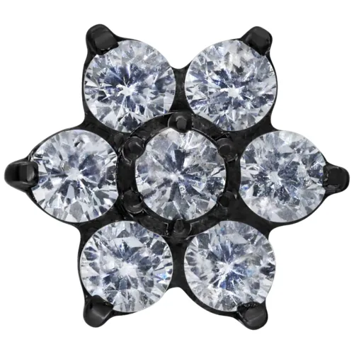 Crystal Flower Push-Fit Labret