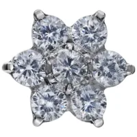 Crystal Flower Push-Fit Labret Crystal Flower Push-Fit Labret