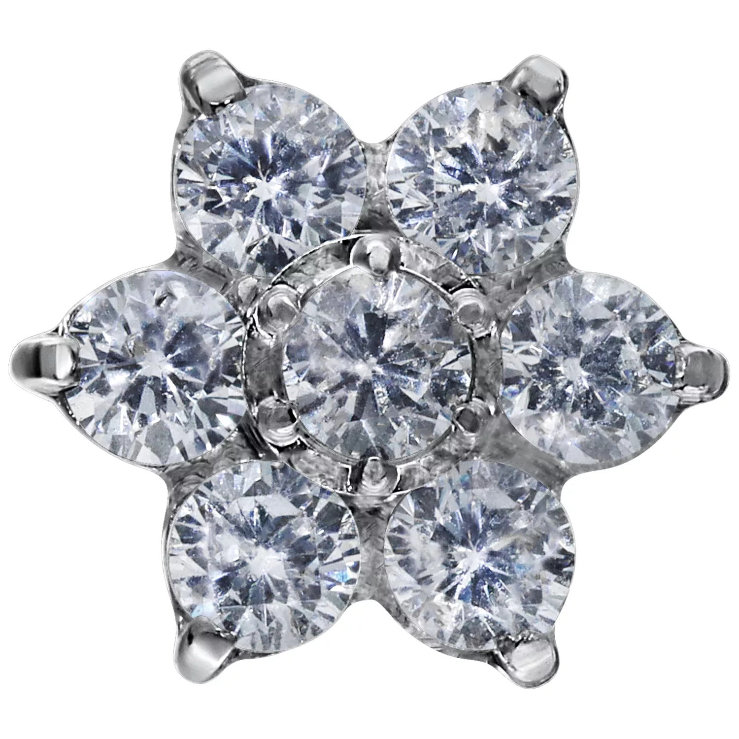 Crystal Flower Push-Fit Labret Crystal Flower Push-Fit Labret