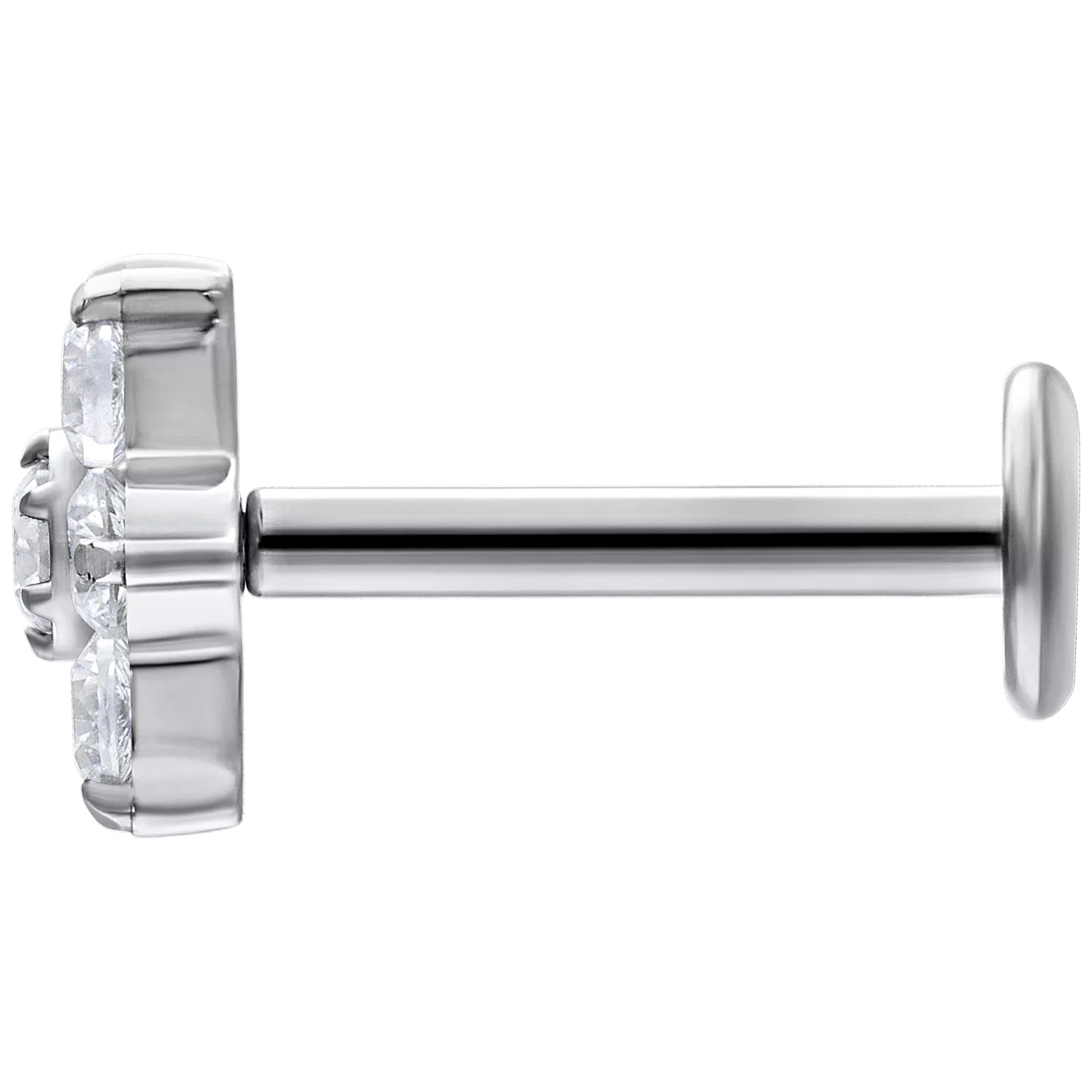 Crystal Flower Push-Fit Labret Crystal Flower Push-Fit Labret