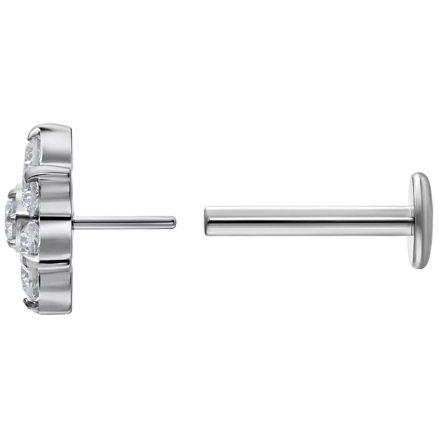 Crystal Flower Push-Fit Labret Crystal Flower Push-Fit Labret