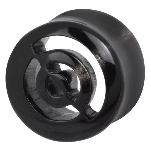 Buffalo Horn Cut Out Circle Plug