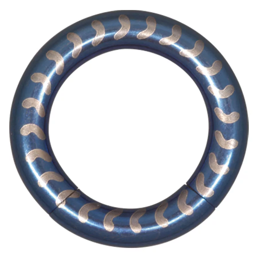 Steel Basicline® Elektra Blue Smooth Segment Ring Vertebra