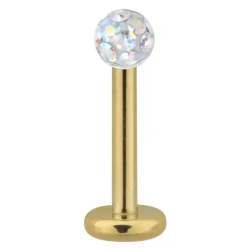 Golden Titan Multi Jewelled Labret Stud