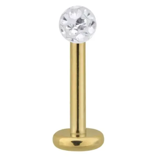 Golden Titan Multi Jewelled Labret Stud