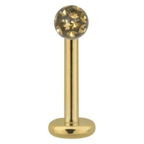 Golden Titan Multi Jewelled Labret Stud