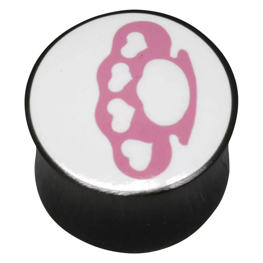 Knuckle-Duster Buffalo Horn Plug - 01 Pink