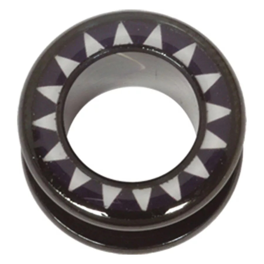 Steel Blackline® Halo Flesh Tunnel Sun White Black