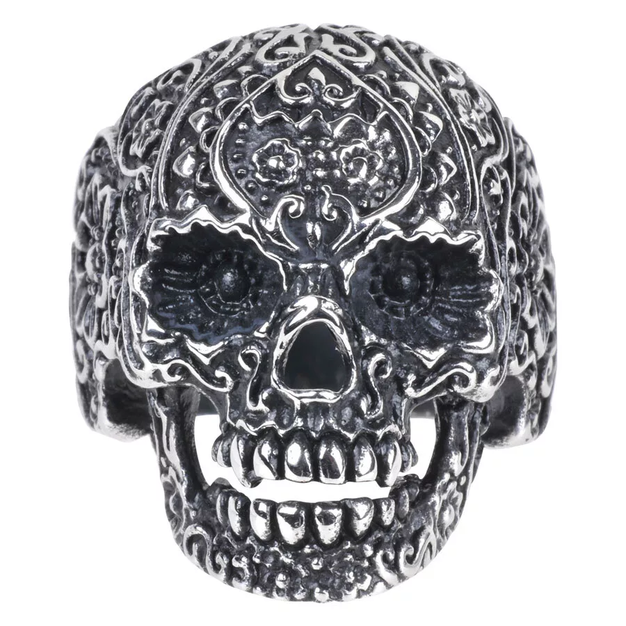 Steel Basicline® Skull Tattoo Ring
