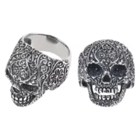 Steel Basicline® Skull Tattoo Ring