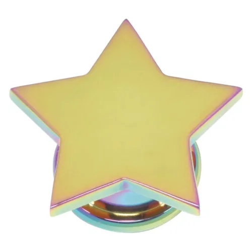 Steel Basicline® Screw Front Fleshtunnel Rainbow Star