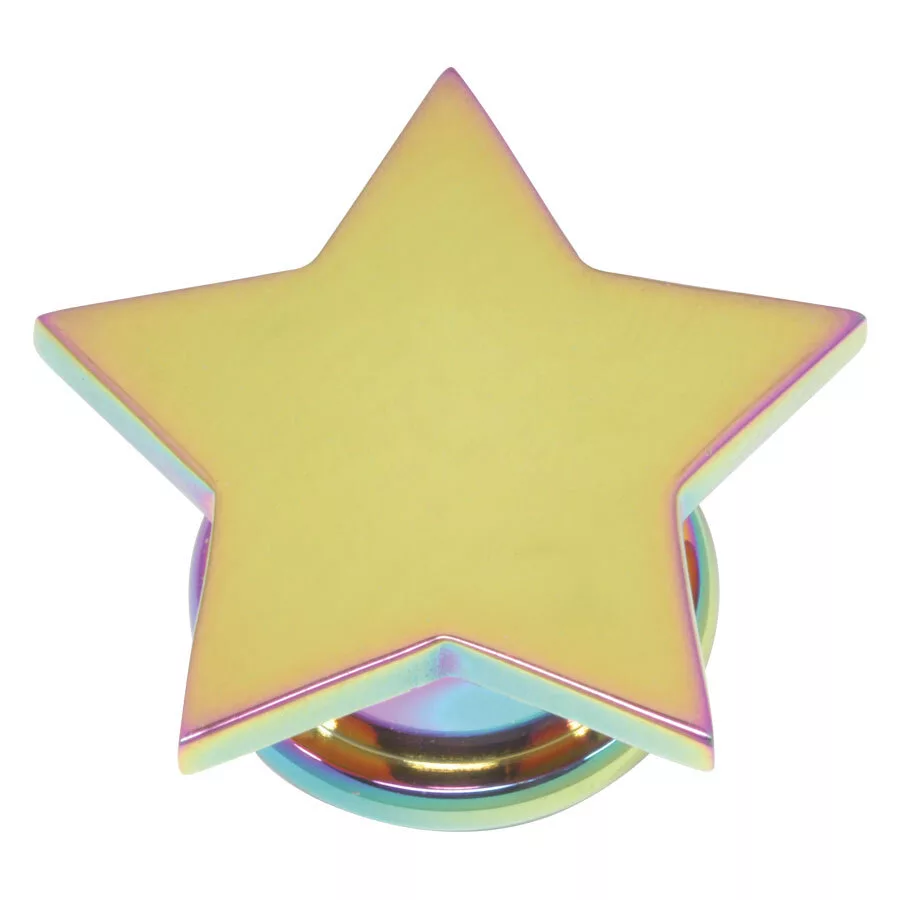 Steel Basicline® Screw Front Fleshtunnel Rainbow Star