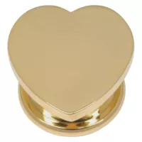 Steel Basicline® Screw Front Fleshtunnel Gold Heart