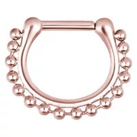 Steel Roseline - Hinged Septum Shiny Chain