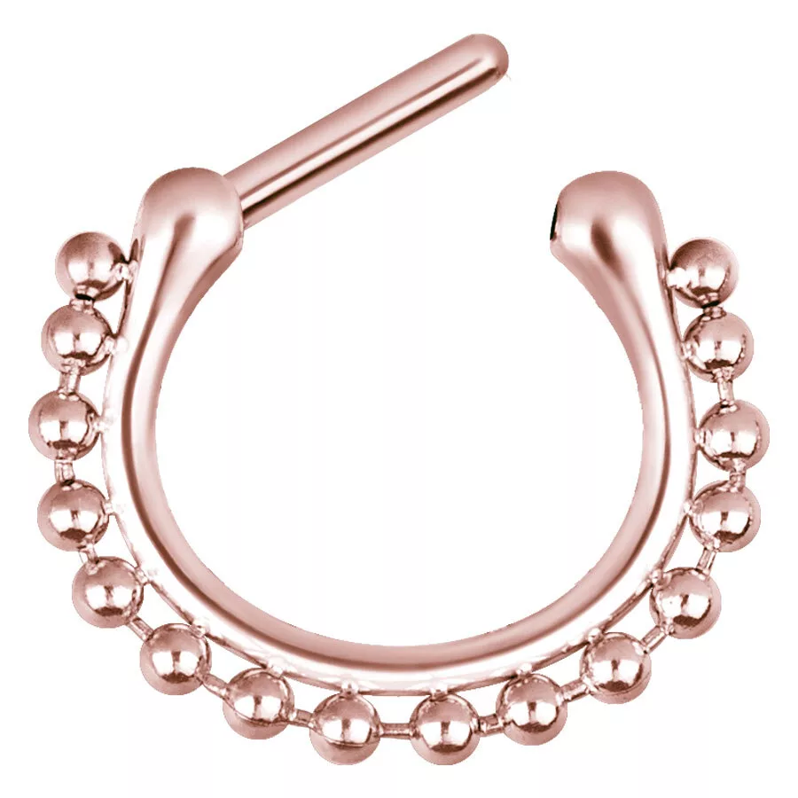 Steel Roseline - Hinged Septum Shiny Chain