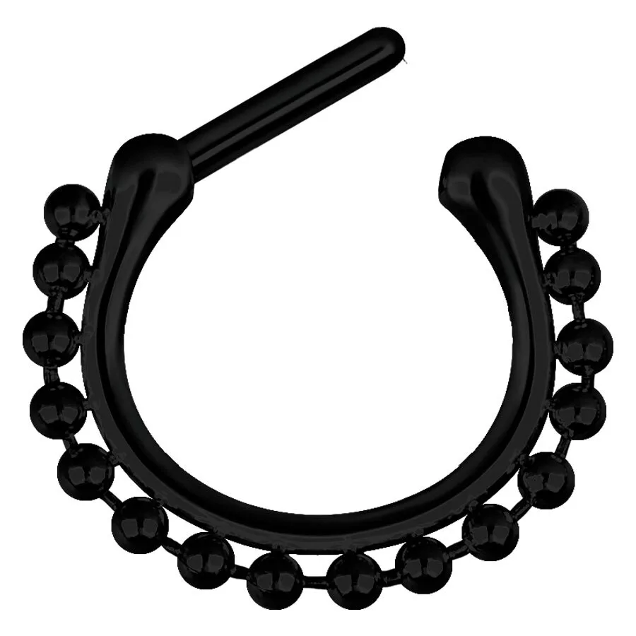 Steel Blackline® - Hinged Septum Shiny Chain