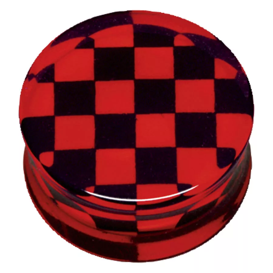 PMMA Silhouette Plug Red & Black Check