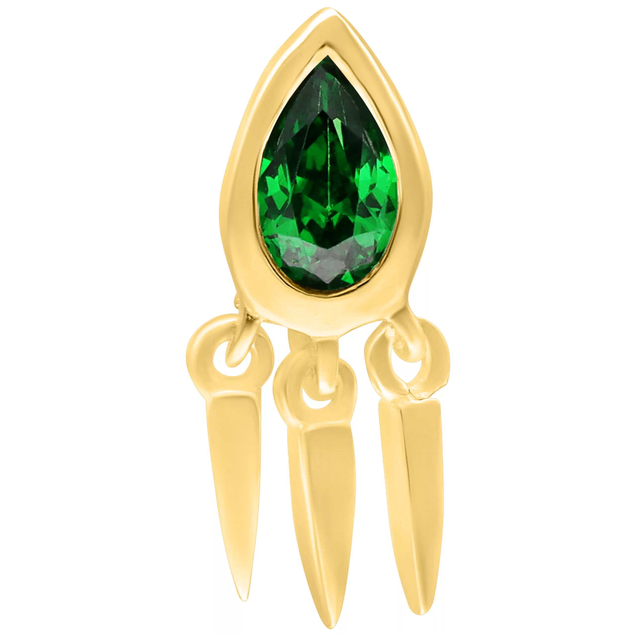 Push Fit Crystal Green Emerald Attachment