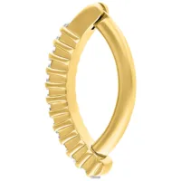 Square Crystal Belly Arch Clicker