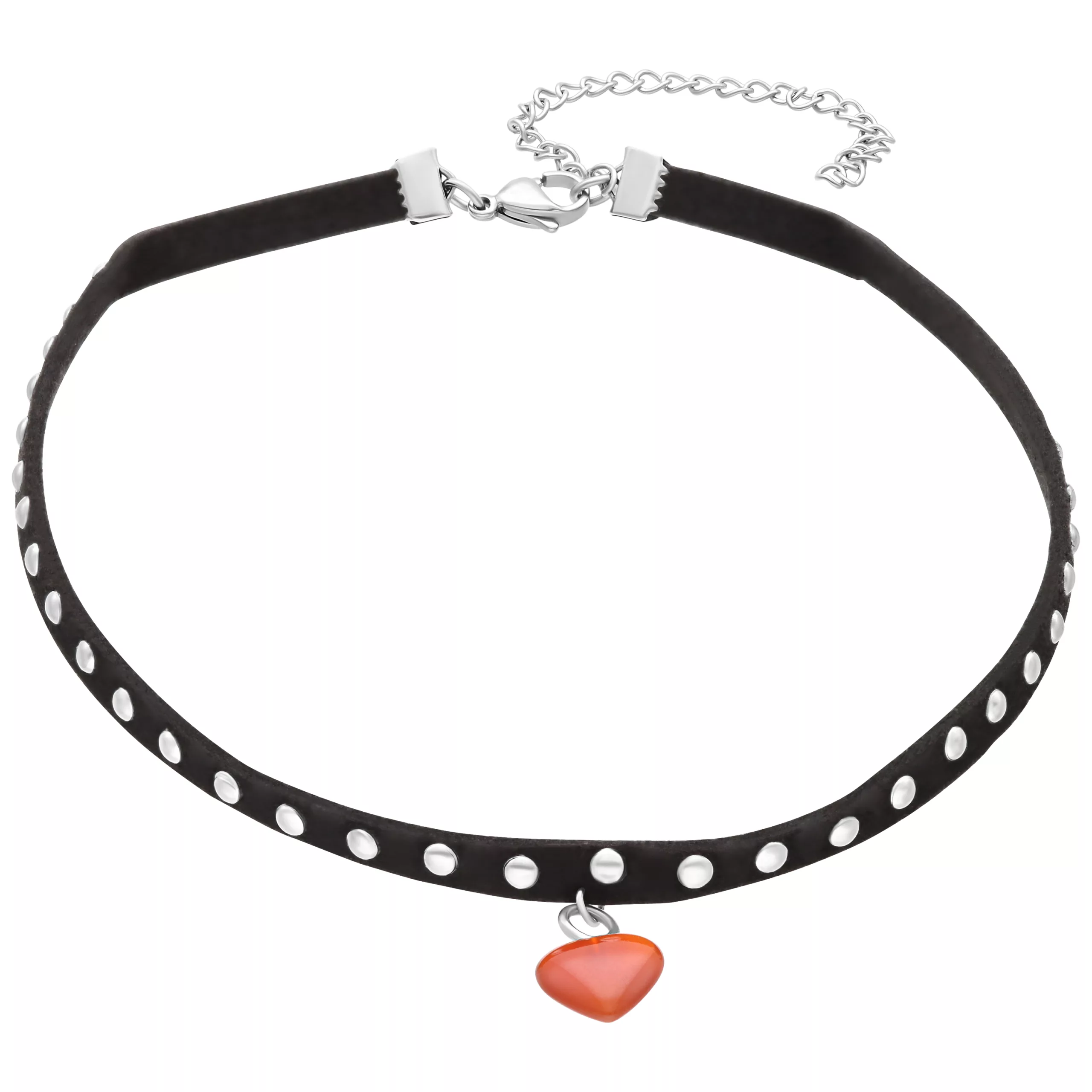 Red Heart Studded Choker Red Heart Studded Choker