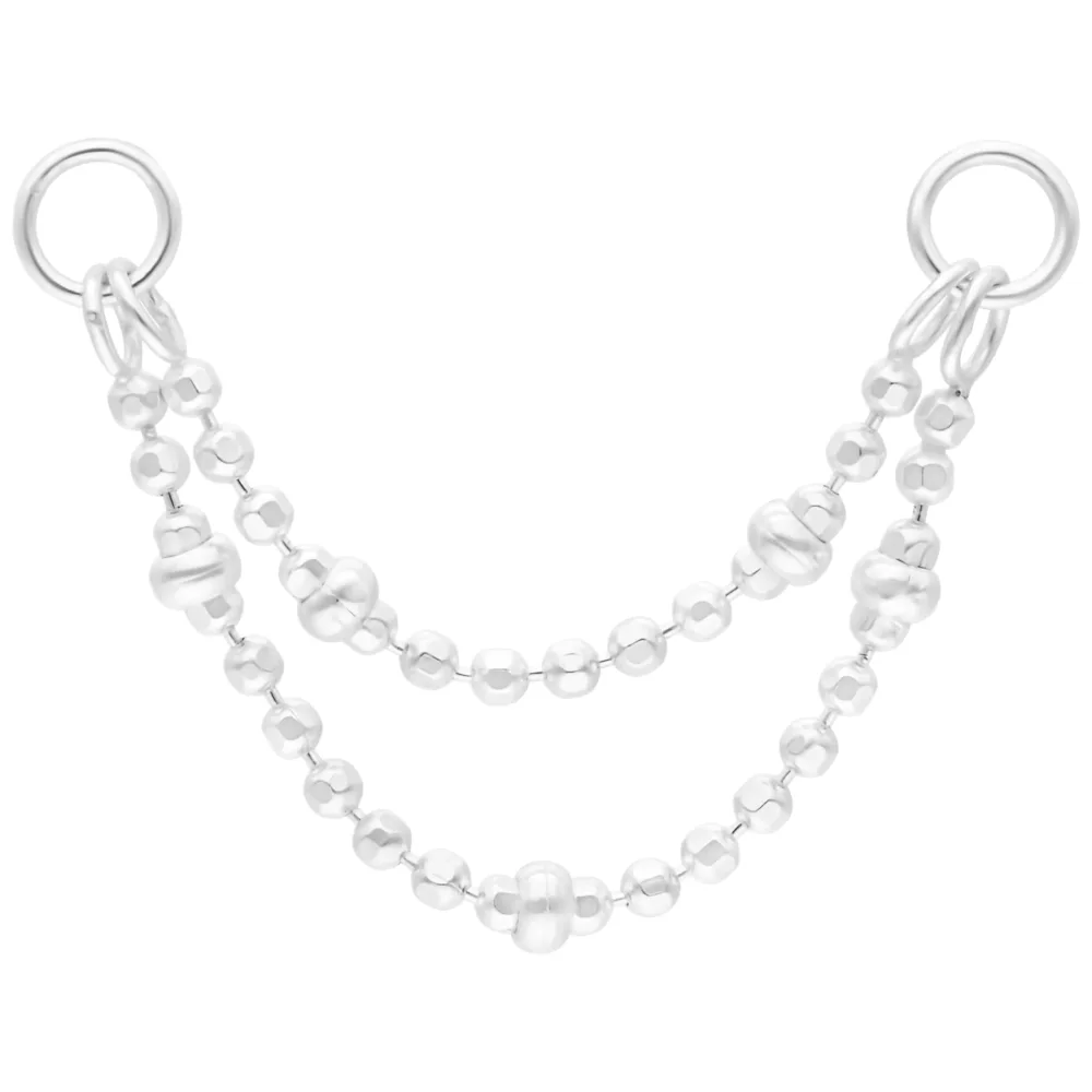 Double Ballchain Piercing Connection Chain