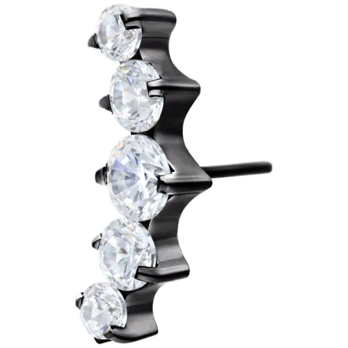 Push Fit Curved 5 Crystal Attachment