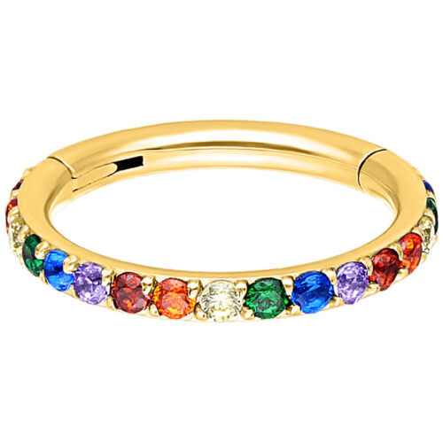 Silver Crystal Conch Ring