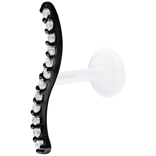 Long Crystal Line Push Fit Labret