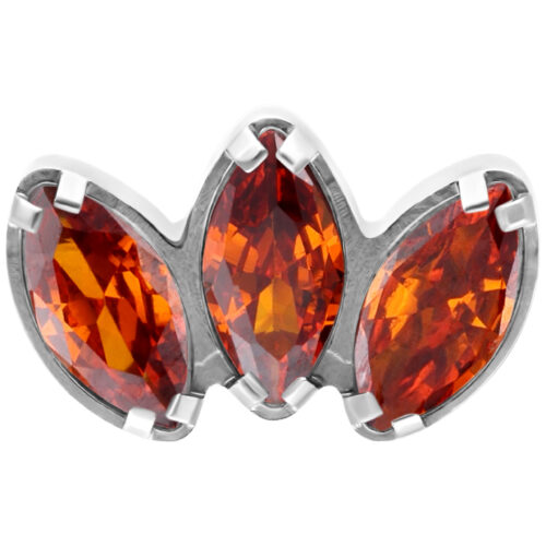 Marquise Attachment for Internally Threaded - Dark Red