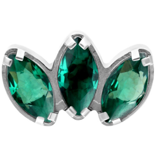 Marquise Attachment for Internally Threaded - Emerald Green