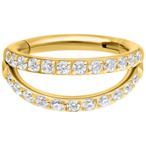 Double Row Crystal Clicker - Golden Metal