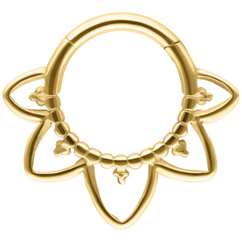 Oriental Septum Clicker - Golden Metal
