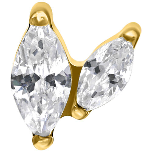 Double Marquise Attachment for Internally Threaded