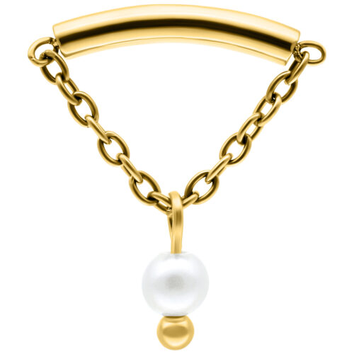 Pearl Hidden Helix Push Fit Attachment - Golden Metal