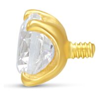 Internally Princess Crystal Attachment 14k