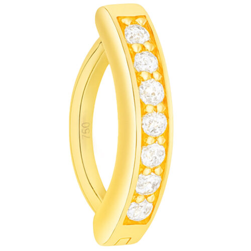 14K Moissanit Crystal Jewelled Belly Arch Clicker