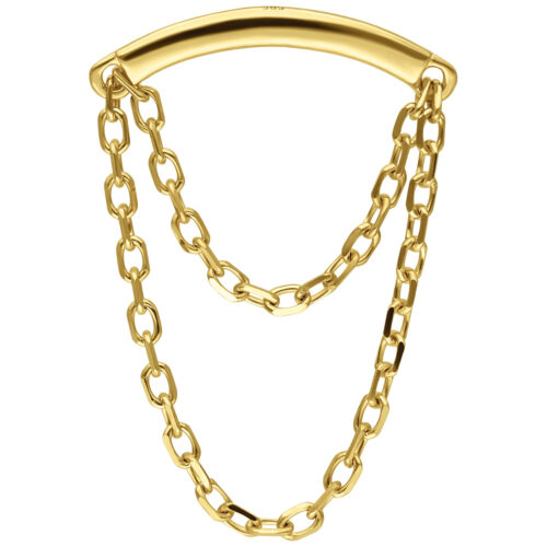 14K Gold Push-Fit Hidden Helix Chain Attachment