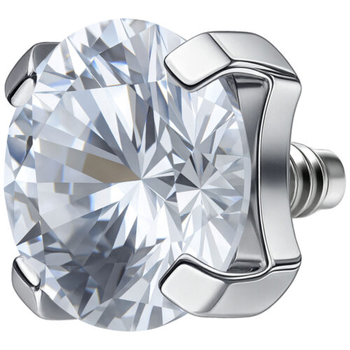 Prong Set Attachment for Internally Labret Studs