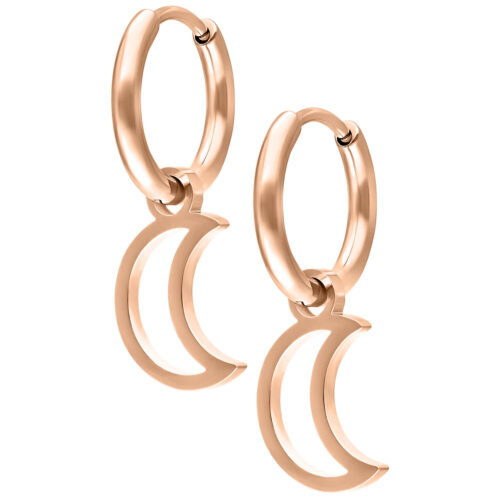 Mini Moon Hoops Pair - Rosegold