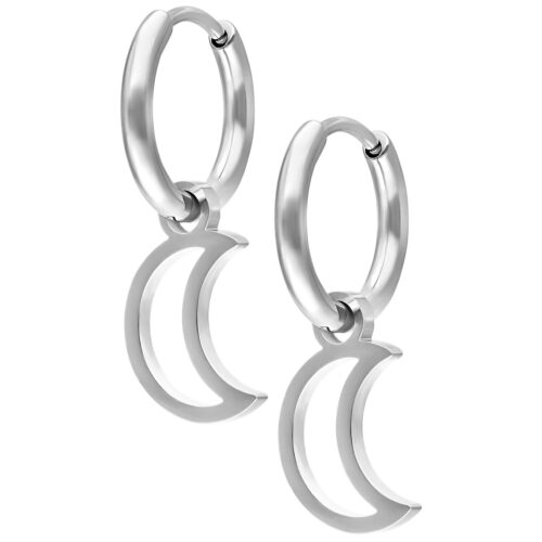 Mini Moon Hoops Pair