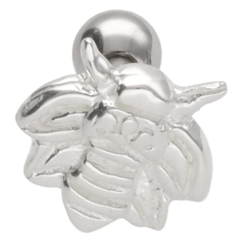 Bee Silver Earbarbell - Silvercoloured Metal