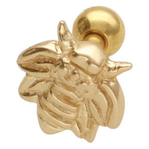 Bee Silver Earbarbell - Golden Metal